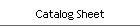 Catalog Sheet